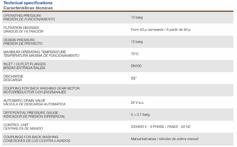 lf low-flow filter technical specifications